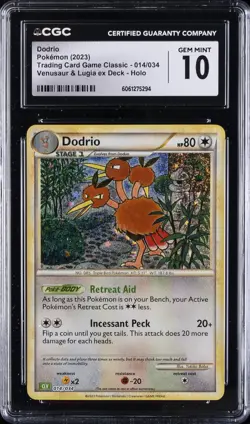 2023 POKEMON CLASSIC VENUSAUR & LUGIA EX DECK HOLO DODRIO CGC 10 GEM MINT - Image 1