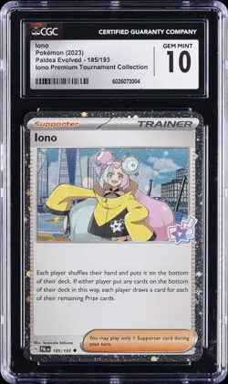 2023 POKEMON PALDEA EVOLVED #185 IONO CGC 10 GEM MINT - Image 1