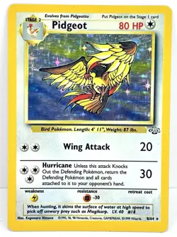 Pidgeot Pokemon TCG Jungle Set Unlimited 8/64 Rare Holo 1999 - Image 1