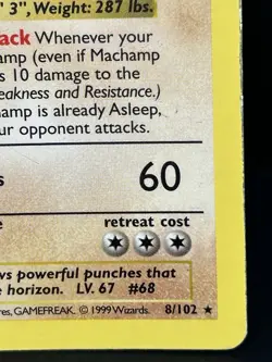 Pokemon TCG Base Set Machamp Holo Shadowless 1st Edition Deck Exclusive #008/102 - Image 5