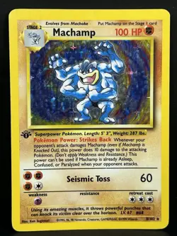Machamp 8/102 1st Edition Base Set Holo Rare Pokemon TCG 1999 - Image 1