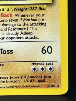 Machamp 8/102 1st Edition Base Set Holo Rare Pokemon TCG 1999 - Image 4