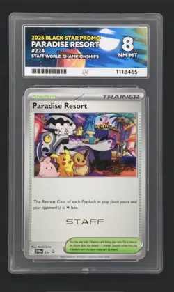 Pokemon Paradise Resort SVP 224 World Championship 2025 STAFF Promo ACE 8 - Image 1