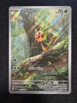 Pokemon TCG Chaos Rising 087/086 Chespin Illustration Rare - NM - Image 1