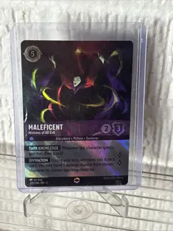 Disney Lorcana Inklands Enchanted Maleficent Mistress of All Evil EN NM Rare - Image 1