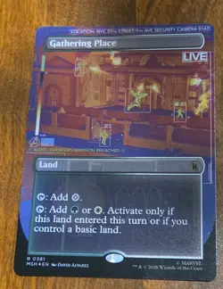 Gathering Place (Borderless) Marvel Super Heroes Foil Magic Rare Mtg - Image 1