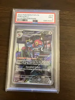 2023 Pokemon PORYGON-Z #214/182 Paradox Rift ILLUSTRATION RARE PSA 9 - Image 1
