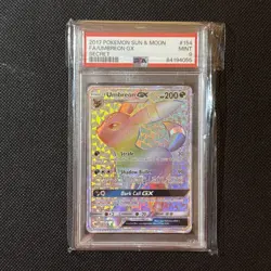 Pokemon Umbreon GX (Secret) 154/149 Rainbow SM Base Set Holo PSA 9 - Image 1