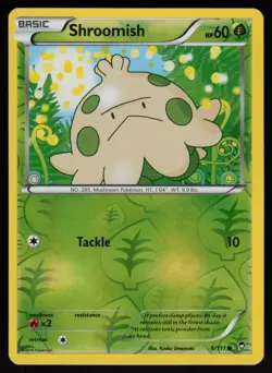 Reverse Holo Shroomish 6/111 XY - Furious Fists Kyoko Umemoto Pokemon TCG Card - Image 1