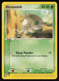 E-Reader Shroomish 69/109 Ruby and Sapphire Ken Sugimori Pokemon TCG Card - Image 1