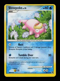 Slowpoke 82/106 Common Great Encounters Pokemon Cards - Image 1