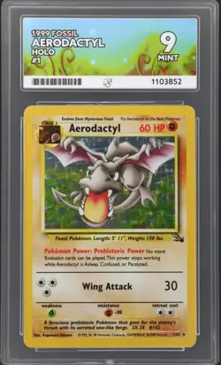 Pokemon Aerodactyl Fossil 1/62 - Holo ACE 9 - Image 1