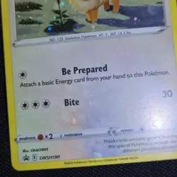 FART HD GALAXY SWIRL BLEED 🌀💫 Eevee SWSH190 Brilliant Stars Promo Pokemon Card - Image 2