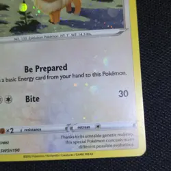 FART HD GALAXY SWIRL BLEED 🌀💫 Eevee SWSH190 Brilliant Stars Promo Pokemon Card - Image 3