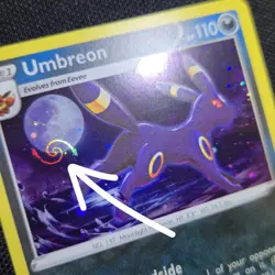 HD GALAXY SWIRL 🌀 Umbreon SWSH129 Cosmo Promo Holo Evolving Skies Pokemon Card - Image 1