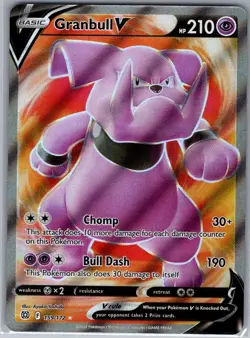 Granbull V (Full Art) 159/172 SWSH09: Brilliant Stars - Pokemon Card - NM - Image 1