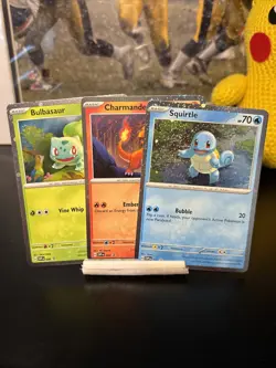Three Starters SVP Pokemon 151 Poster Collection Promo Holo (046, 47, & 48) - Image 1