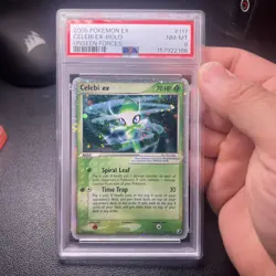 Celebi EX Unseen Forces Holo (3 Swirls) PSA 8 Pokemon Card Near Mint - Image 1