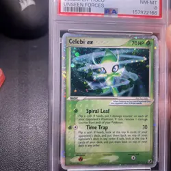 Celebi EX Unseen Forces Holo (3 Swirls) PSA 8 Pokemon Card Near Mint - Image 3
