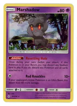 Marshadow Holo 81/214 Unbroken Bonds Pokemon Card - Image 1
