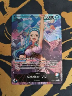One Piece Card Game, Nfeltari Vivi OP04-001 Leader Alt Art, English, NM/M - Image 1
