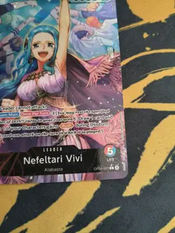One Piece Card Game, Nfeltari Vivi OP04-001 Leader Alt Art, English, NM/M - Image 3