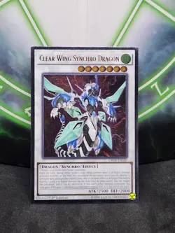 Yugioh Clear Wing Synchro Dragon CROS-EN046 Ultimate Rare 1st Edition NM - Image 1