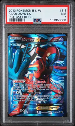 PSA 7 DEOXYS EX 111/116 | Plasma Freeze Full Art Pokemon Card - Image 1