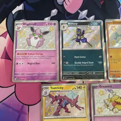 Pokemon TCG | Scarlet & Violet Paldean Fates Baby Shiny Holo X7 Card Bundle - Image 2