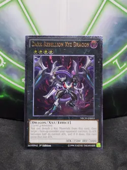 Yugioh Dark Rebellion Xyz Dragon NECH-EN053 Ultimate Rare 1st Edition NM - Image 1