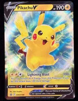 Pikachu V Holo Promo SWSH: Sword & Shield Promo Cards SWSH198 NM - Image 1