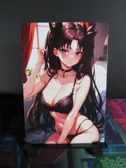 Rin Tohsaka Fate:stay night Custom Art Card NM Anime Waifu Collectible - Image 1