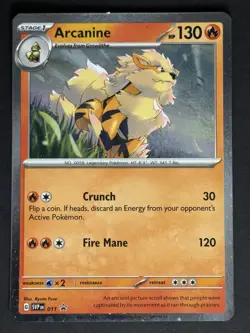 Arcanine #011 Cosmo Holo SV: Scarlet & Violet Promo Cards Pokemon Card TCG - Image 1