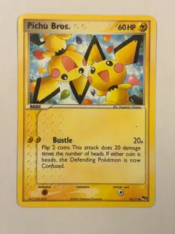 Pokemon Pichu TCG Card Bros. 16/17 Pop Series Promos, 3 LP - Image 1