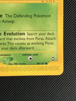 Paras Pokemon TCG Aquapolis Common Card #99/147 - Image 5