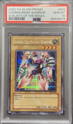 2003 PSA 10 YUGIOH DUELISTS OF THE ROSES SECRET RARE GAMMA THE MAGNET WARRIOR 💎 - Image 1