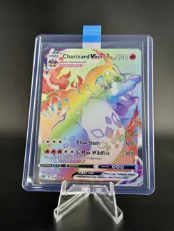 Pokemon Charizard VMAX 074/073 Secret Rare Rainbow Champions Path Holo NM - Image 1