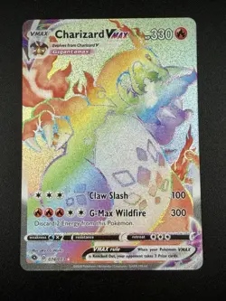 Pokemon Charizard VMAX 074/073 Secret Rare Rainbow Champions Path Holo NM - Image 2