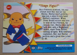 ORANGE ISLANDS ''STAGE FIGHT'' 0R7 POKEMON SERIES 3 TOPPS TV ANIMATION EDITION - Image 2