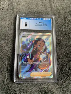 Pokemon TCG Nessa Vivid Voltage 183/185 Holo Full Art CGC 9 - Image 1