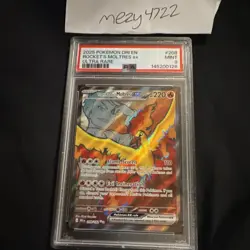 Pokemon TCG Team Rocket's Moltres ex 208/182 SV10 Holo Ultra Rare PSA 9 - Image 1