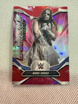 2026 Topps Chrome WWE Nikki Cross Women's Division 1/5 Red Refractor - Image 1