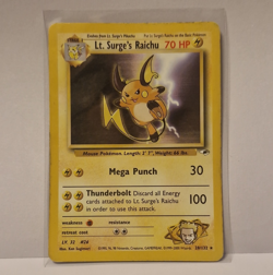 Lt. Surge's Raichu 28/132 Gym Heroes Unlimited Regular Rare English 2000 70HP - Image 1