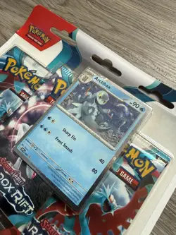 Pokemon TCG S&V Paradox Rift Triple Blister Pack Arctibax Promo Holo - Image 2