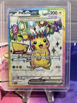 Pokemon TCG Surging Sparks Pikachu EX 219/191 Ultra Rare Card (NM Condition) - Image 1