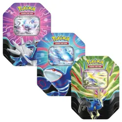Pokemon TCG Azure Legends Tin Kyogre/Xerneas/Dialga Sealed, All 3 Tins - Image 1