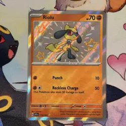 Pokemon Riolu Shiny Rare SV: Paldean Fates 173/091 Gem Mint Rare - Image 1