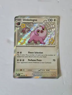 Oinkologne 208/091 Shiny Rare Paldean Fates Pokemon Holo Near Mint - Image 1