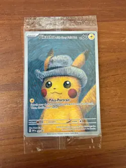 Pokemon TCG: Van Gogh Pikachu with Grey Felt Hat SVP 085 Promo Card - Sealed - Image 1