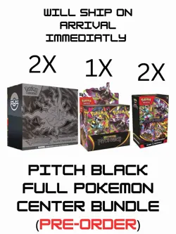 Pitch Black Pokemon Center ETB 2x, Booster Box & Booster Bundle 2x PRESALE - Image 1
